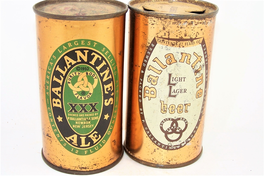  Two New Jersey Flat Tops, Ballantine Ale & Ballantine Lager, 33-15, 40