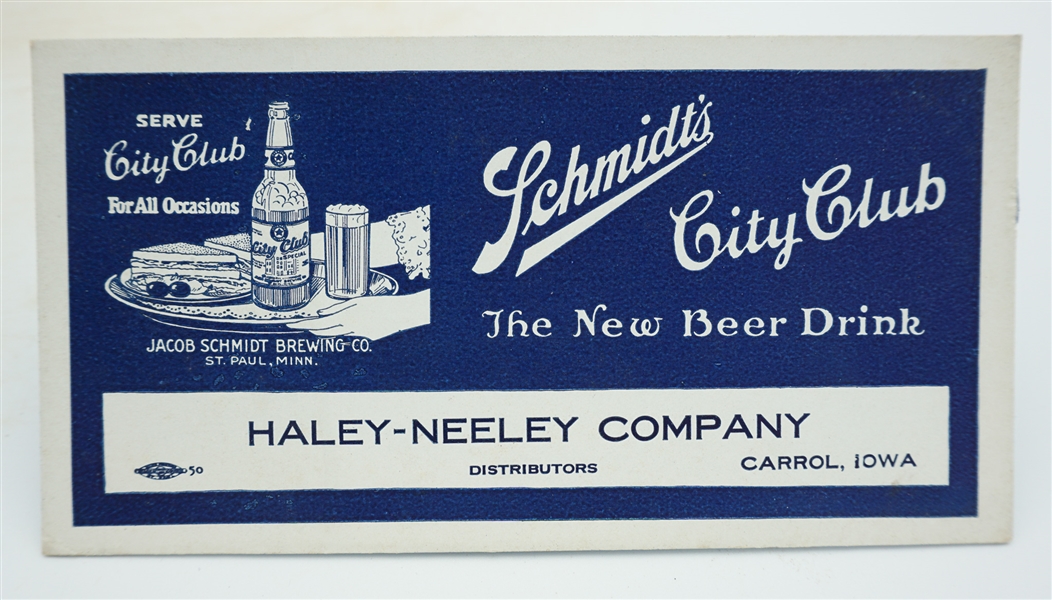  Schmidts City Club promotional card