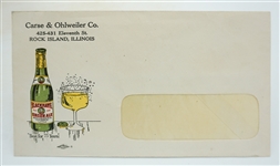  Carse & Ohlweiler Co envelope with Blackhawk Ginger Ale logo