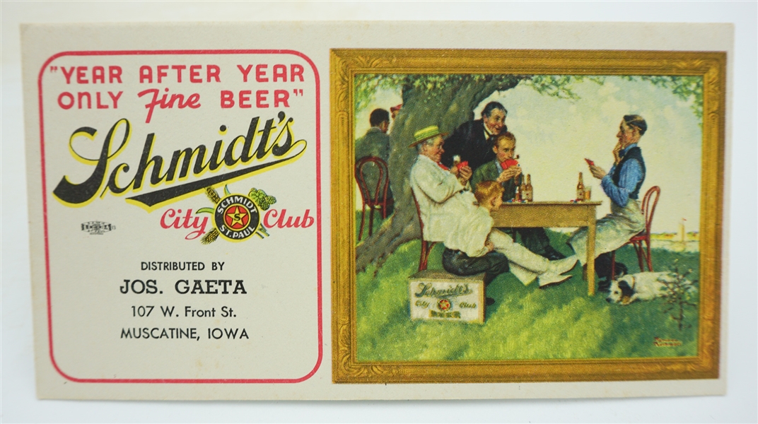  Schmidts City Club promotional card - Jos Gaeta distributor