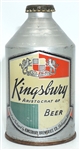  Kingsbury Aristocrat of Beer crowntainer - DNCMT 4% by weight - not listed in the book - cream/yellow background