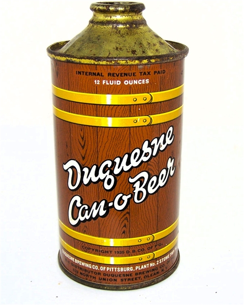  Duquesne Can-O-Beer Low Pro Cone Top, 159-25