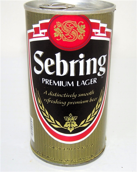  Sebring Premium Lager Foil Label Tab Top Test can, Vol II N.L