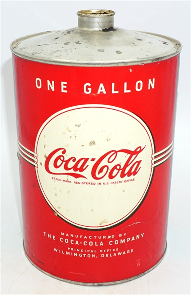  Coca-Cola gallon cone top syrup can