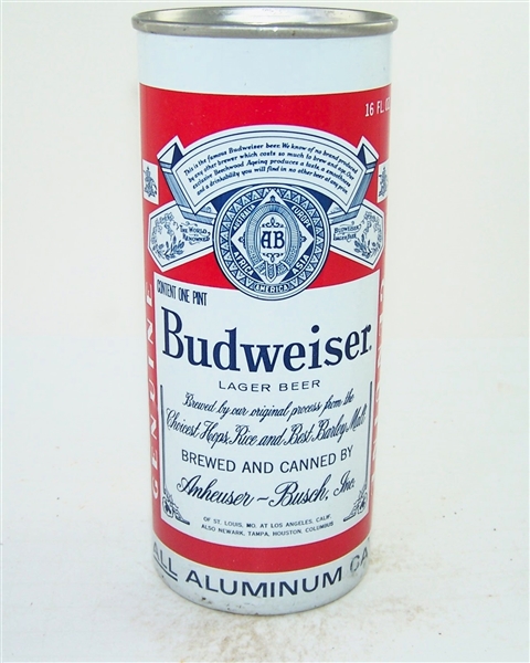  Budweiser "All Aluminum Can" 16 Ounce Tab Top, Los Angeles, Vol II 142-27