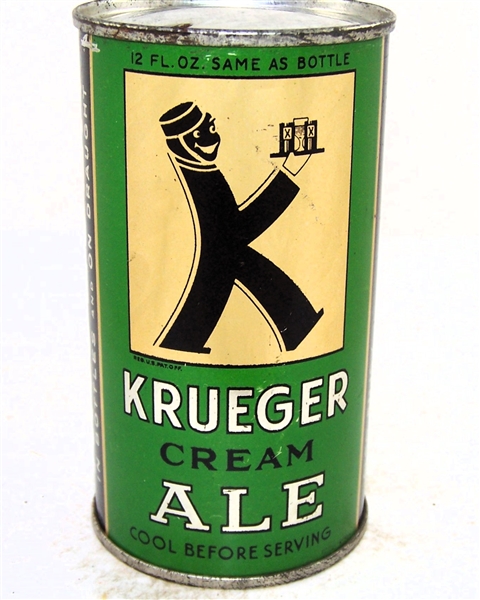  Krueger Cream Ale Opening Instruction Flat Top, USBC-OI 465