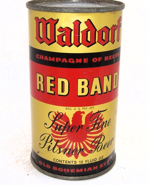  Waldorf Red Band Beer Opening Instruction Flat Top, USBC-OI 859