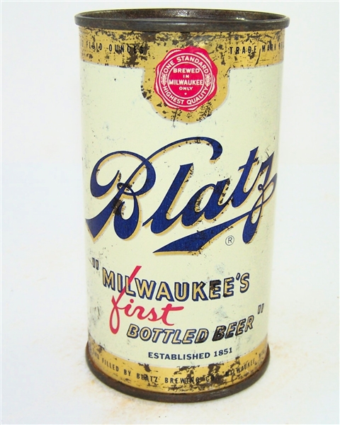  Blatz Milwaukees First Bottled Beer Flat Top, 39-10