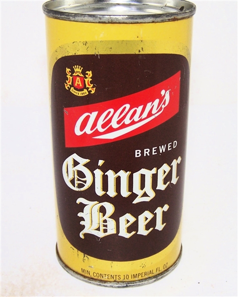  Allans Ginger Beer 10 Ounce Flat Top, Canada