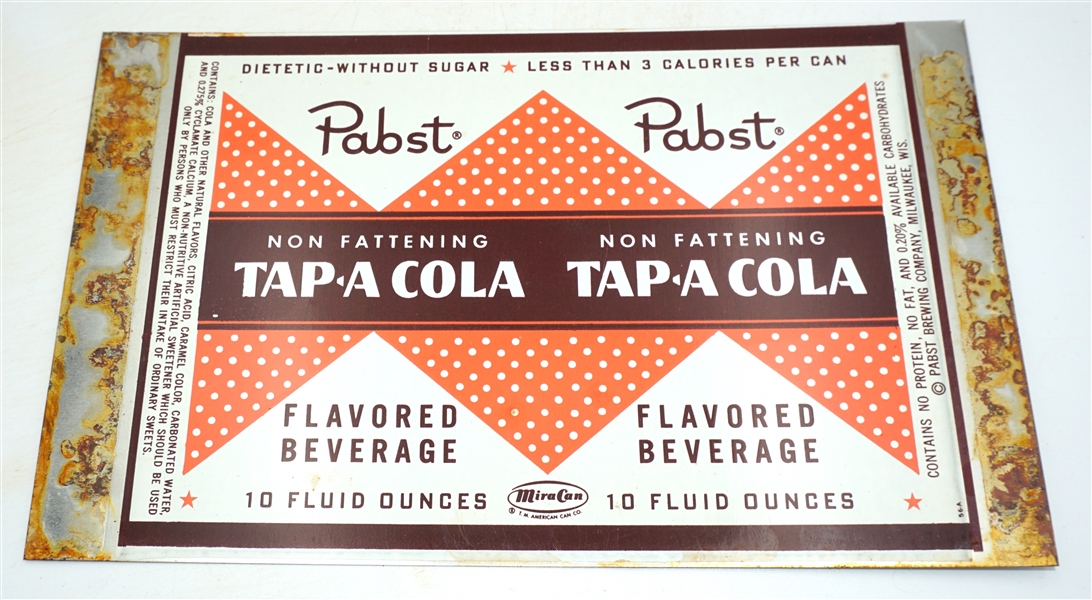  Pabst Non-Fattening Tapa Cola 10-ounce Sheet 