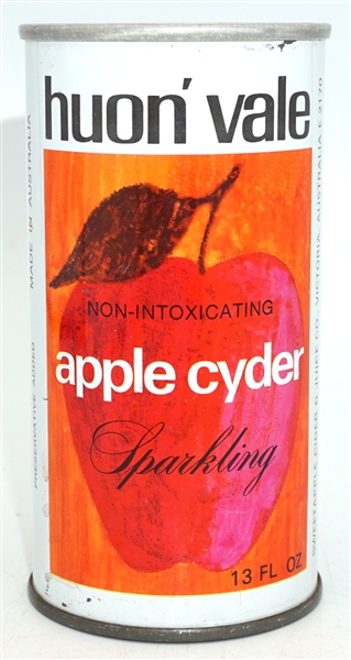  Huon Vale Non-Intoxicating Sparkling Apple Cyder Pull Tab 13 Fluid Ounces