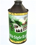  Old Style Lager Cone Top, Contains 4% Alc. by Volume, Not Listed