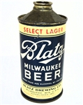  Blatz Select Lager Low Pro Cone Top, M.T 4 1/2% Alc.153-08