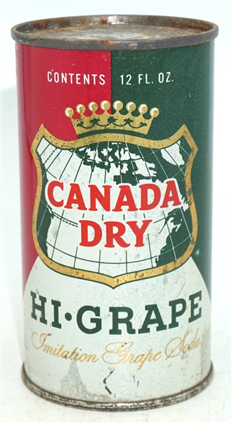  Canada Dry Hi-Grape flat top - pre-zipcode