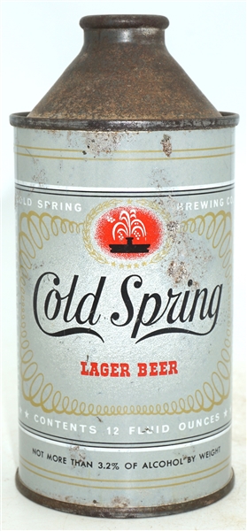  Cold Spring Lager Beer cone top - 157-26