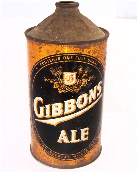  Gibbons Ale IRTP Quart Cone Top, 210-02