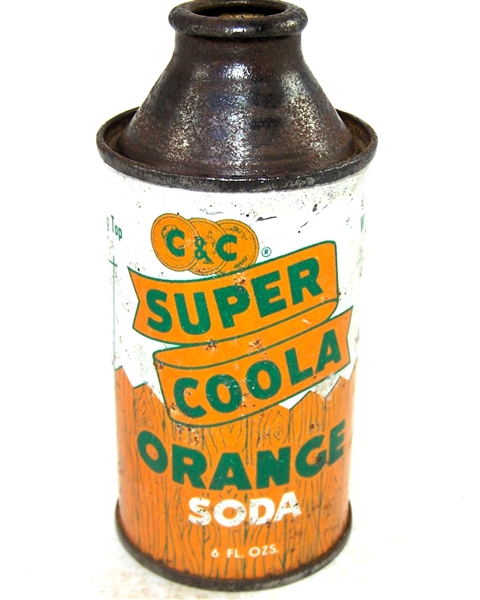  C & C Super Coola Orange Soda 6 Ounce Cone Top