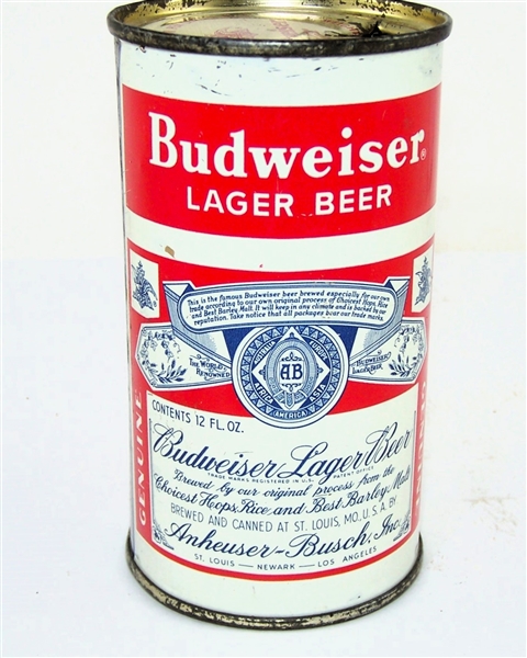  Budweiser Lager Split Label Flat Top, 44-13