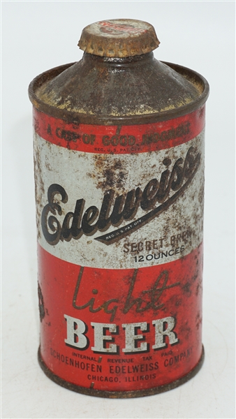  Edelweiss Light Beer L.P. Cone Top
