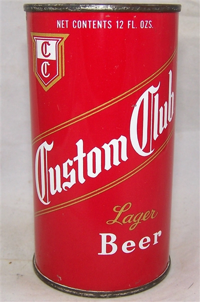 Custom Club Lager Flat Top Beer Can