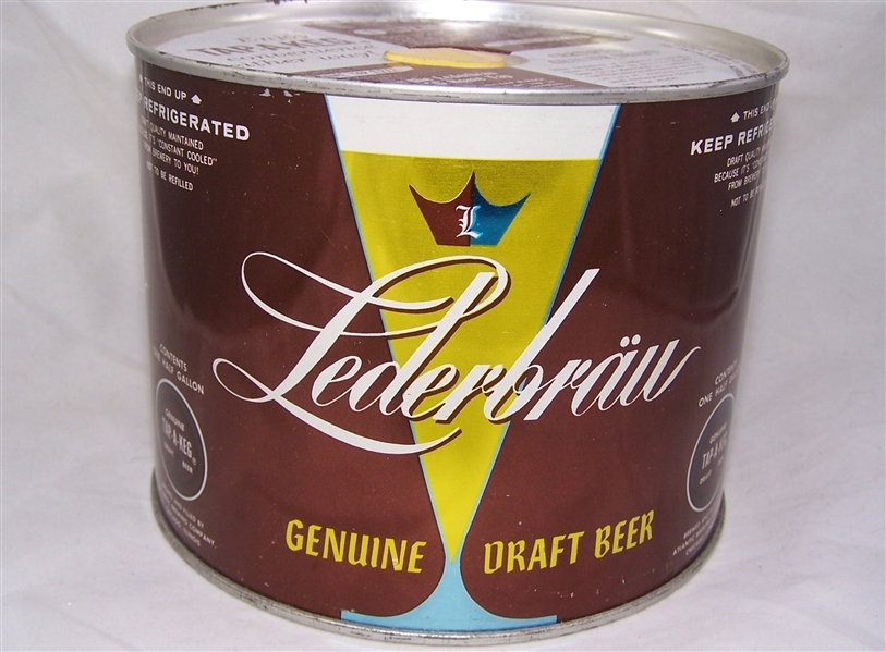 Lot Detail - Lederbrau Genuine Draft Half Gallon Beer Can