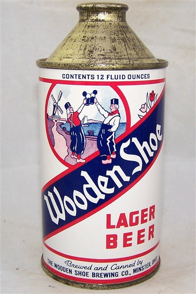 Wooden Shoe Lager Cone Top Beer Can IRTP