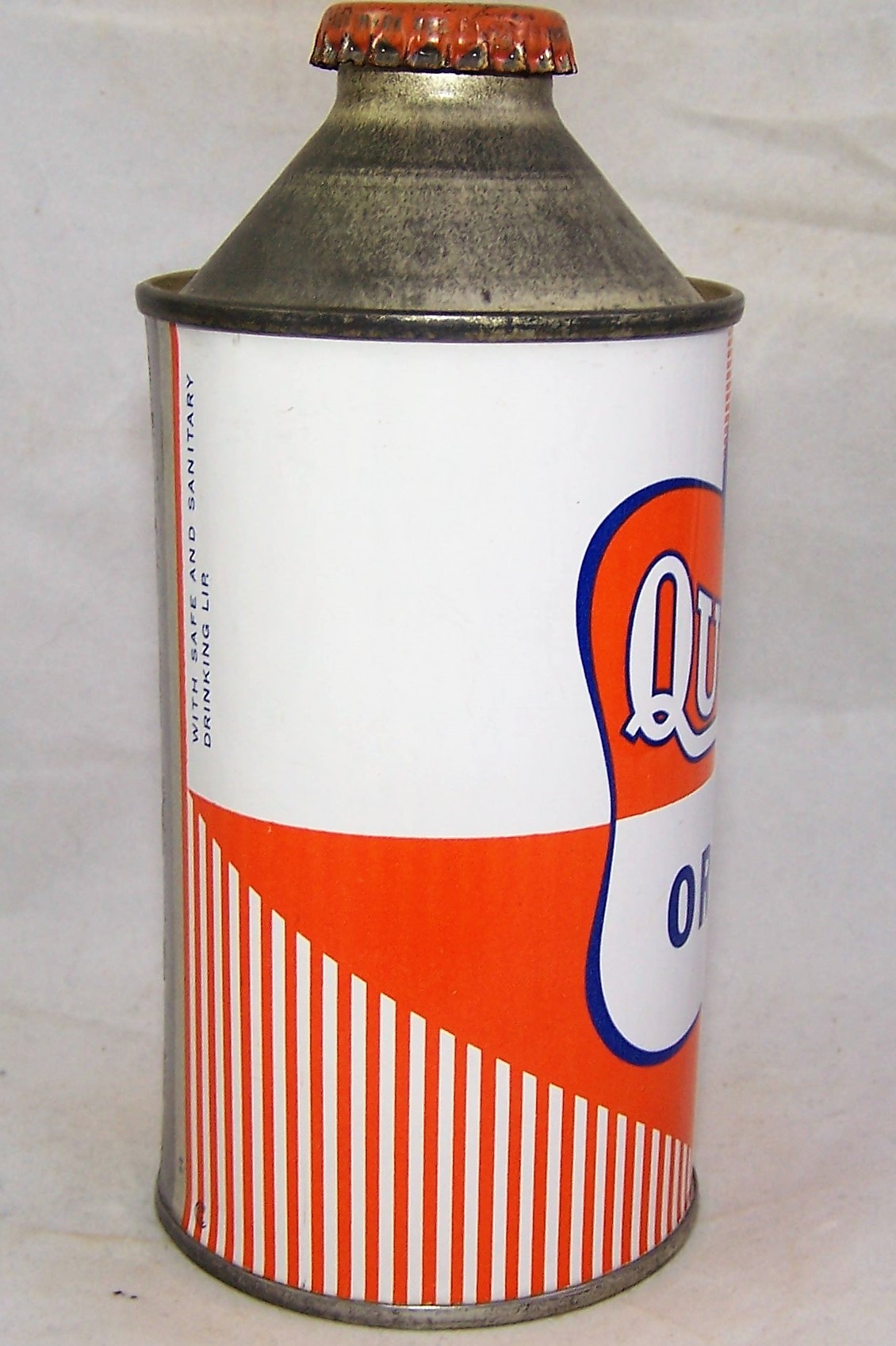 Lot Detail - Queen-O Valencia Orange Cone Top Soda Can