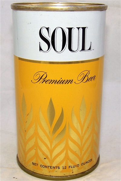 Soul 12 ounce Mellow Yellow Fan Tab Beer Can