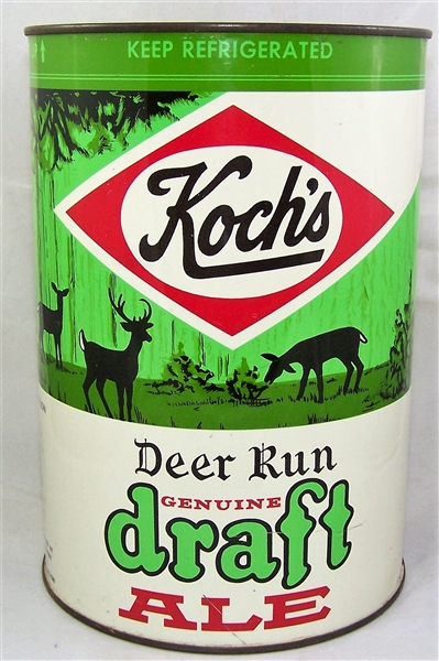 Kochs Deer Run Genuine Draft Ale Gallon Beer Can