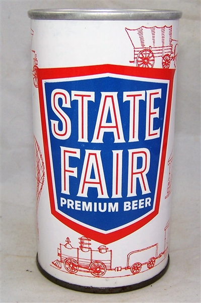 State Fair Premium Zip Top Beer Can, Red White and Blue.