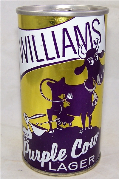 Williams Purple cow 25th Reunion Zip Top Beer Can