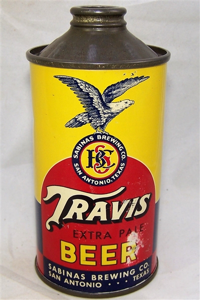 Travis Extra Pale Low Pro Cone Top Beer Can (Scarce)