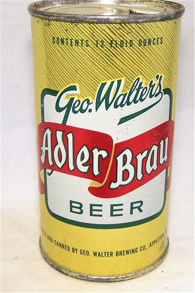 Geo Walters Adler Brau Flat Top Beer Can