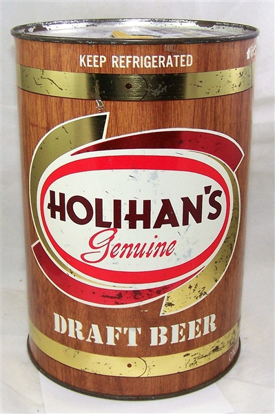 Holihans Genuine Draft Gallon Beer Can.