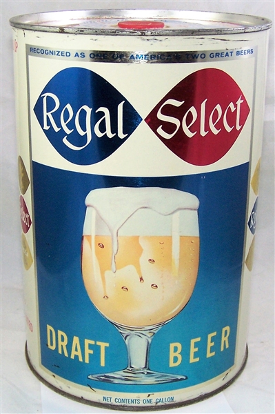 Regal Select Draft Beer Gallon Can....Very Tough Gallon.