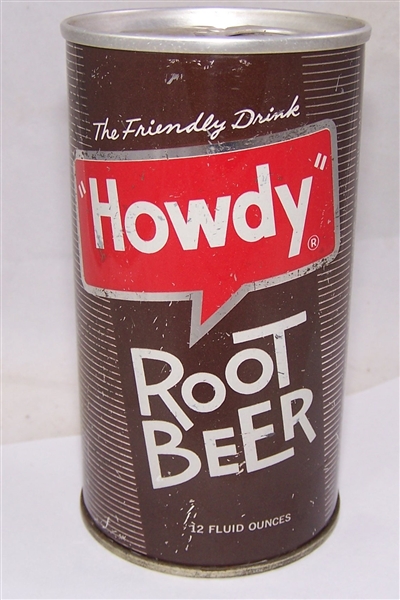 Howdy Pre Zip Code Root Beer Tab Top Can