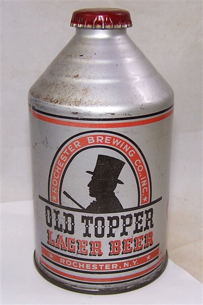 Old Topper Lager Crowntainer Beer Can, With original Crown.