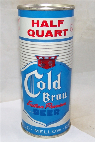 Cold Brau Eastern Premium Half Quart Flat Top Beer Can, Stunning