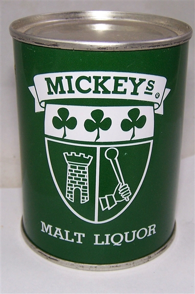 8 Ounce Mickeys Malt Liquor Flat Top Beer Can