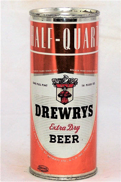 Drewrys Half Quart (Your Character) Flat Top Beer Can