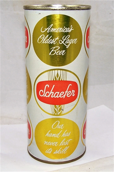 Schaefer 16 Ounce Flat Top Beer Can, Three Round balls