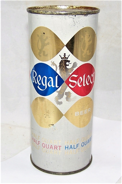 Regal Select Half Quart Flat Top Beer Can...Nice!