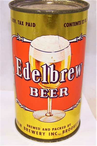 Stunning Edelbrew Flat Top Beer Can....Very Tough this clean