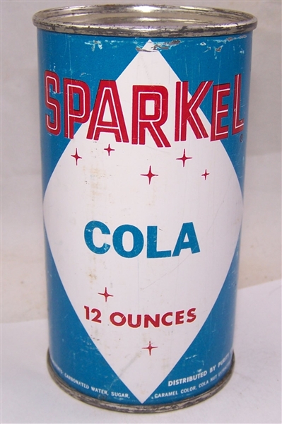 Sparkel Cola Flat Top Soda Can