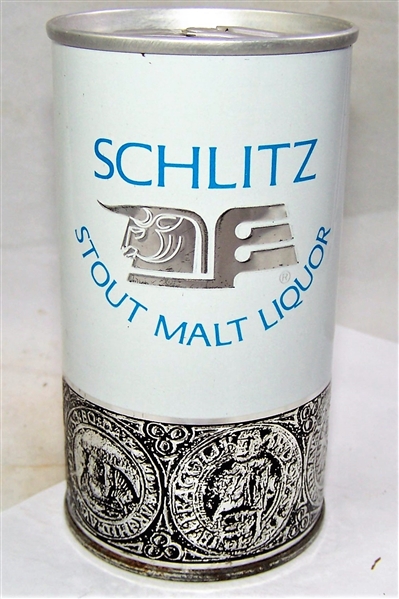 Schlitz 1963 Embossed Stout Malt Liquor Zip Top Beer Can