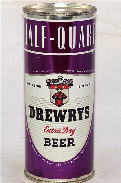 Drewrys Half Quart (Your Character) Flat Top Beer Can (Purple)