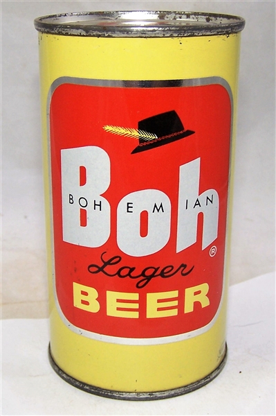 Boh Bohemian Lager Flat Top Beer Can