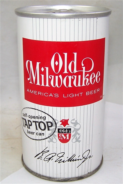 1962 Old Milwaukee Self-Opening Zip Top Beer Can...Bottom Opened