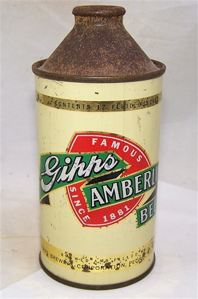 Gipps Amberlin Cone Top Beer Can