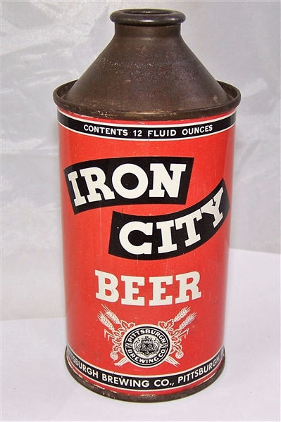 Iron City High Pro Cone Top Beer Can..Stunning example!